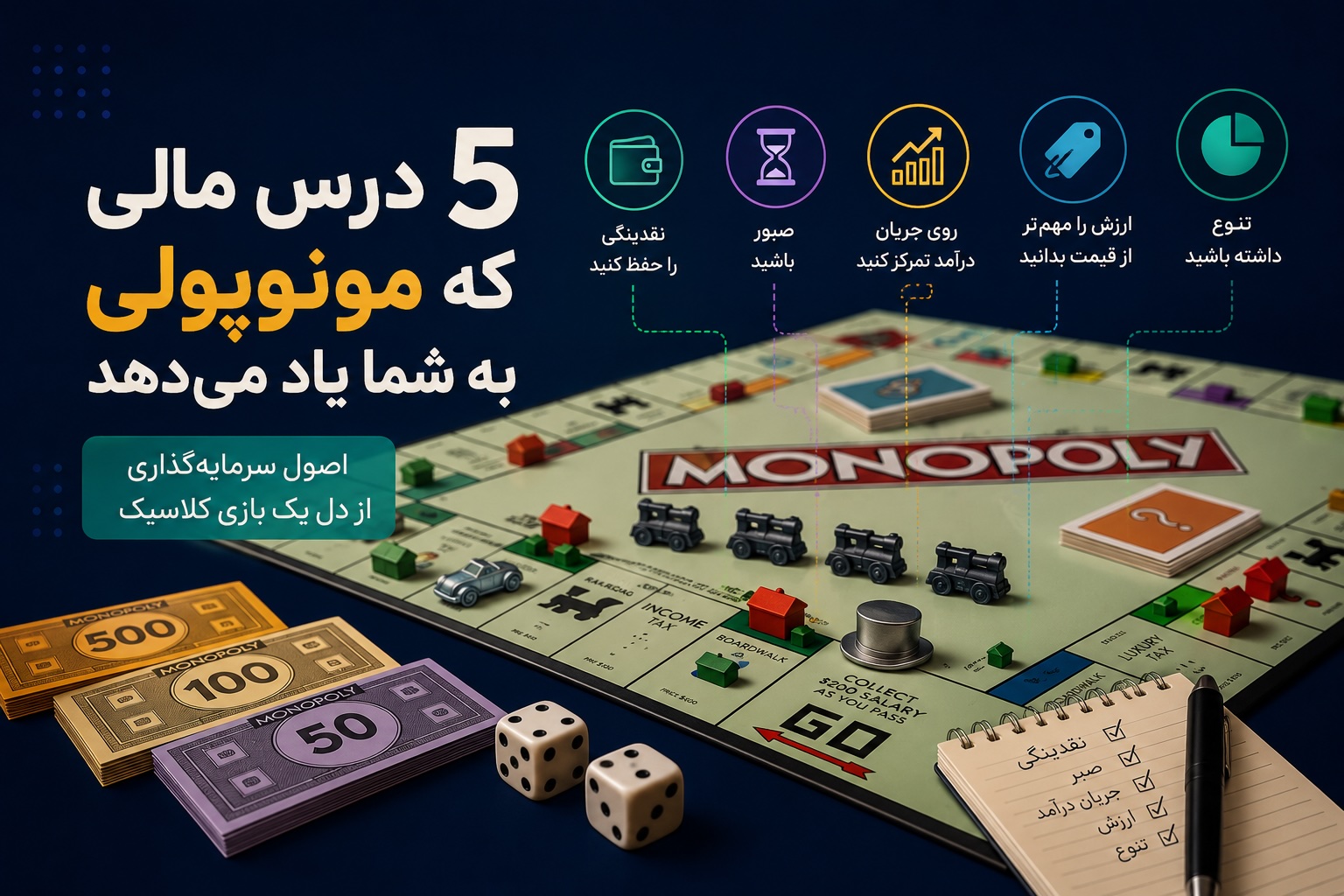 درس های مالی بازی مونوپولی 